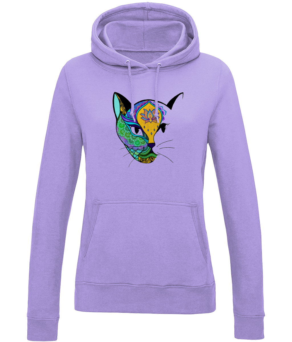 Femme Fit Hoodie (WRAP Cert) with Fusion Cat Face Design