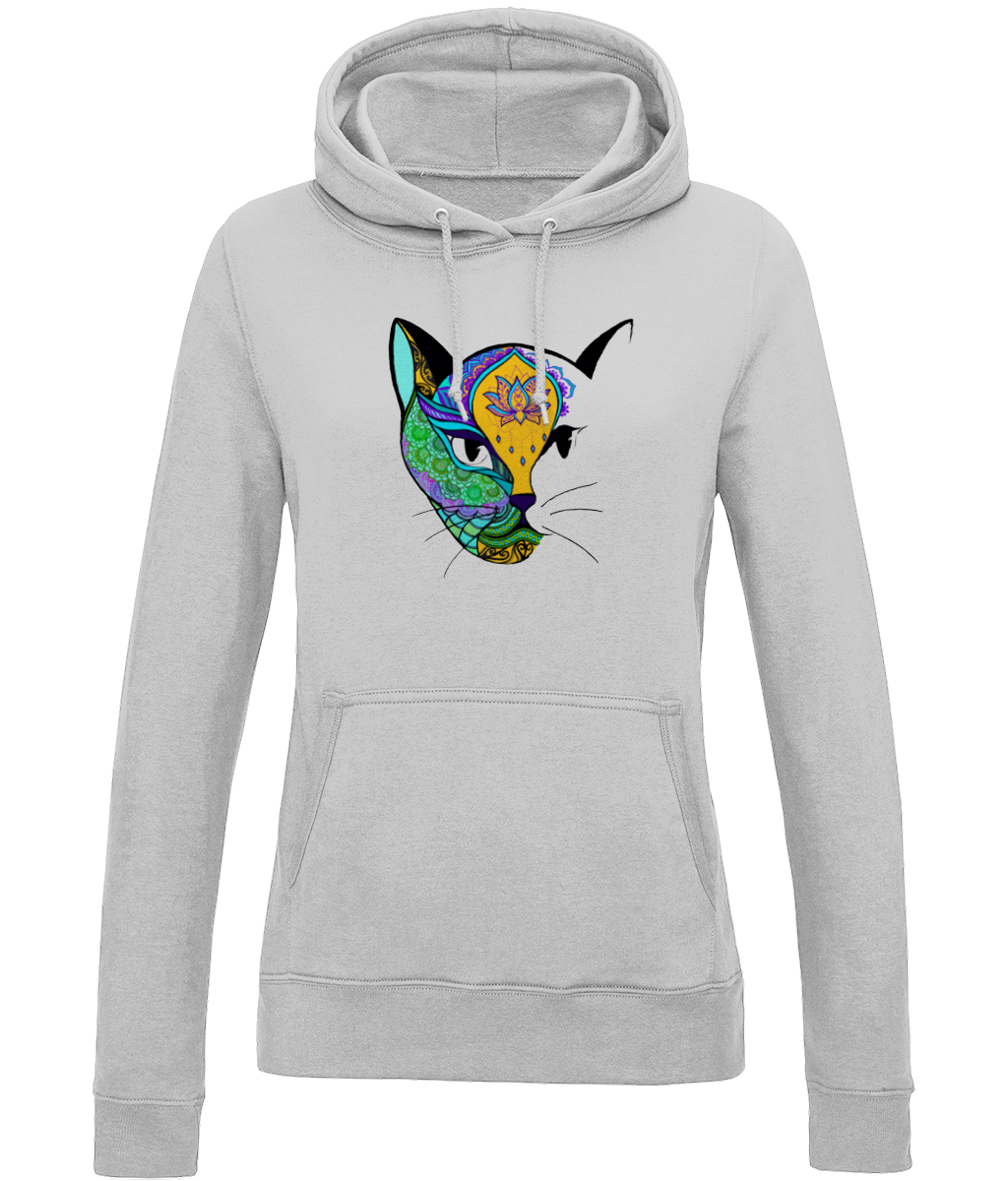 Femme Fit Hoodie (WRAP Cert) with Fusion Cat Face Design