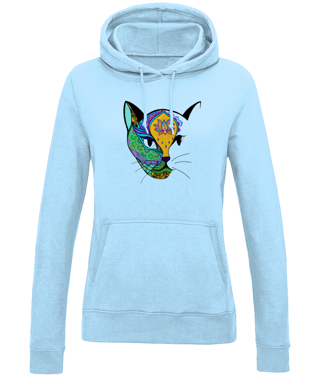 Femme Fit Hoodie (WRAP Cert) with Fusion Cat Face Design