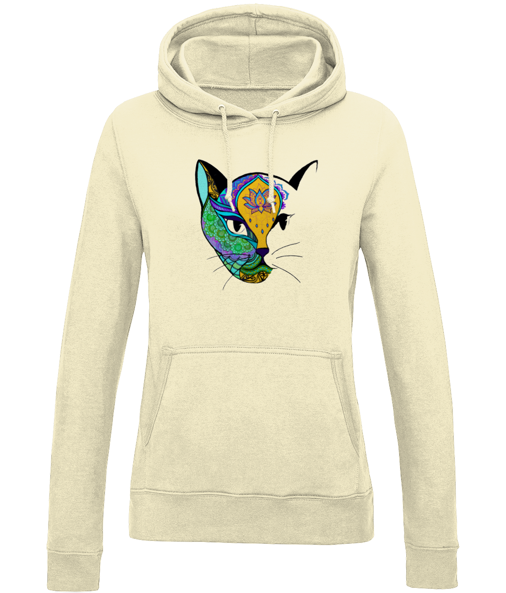 Femme Fit Hoodie (WRAP Cert) with Fusion Cat Face Design