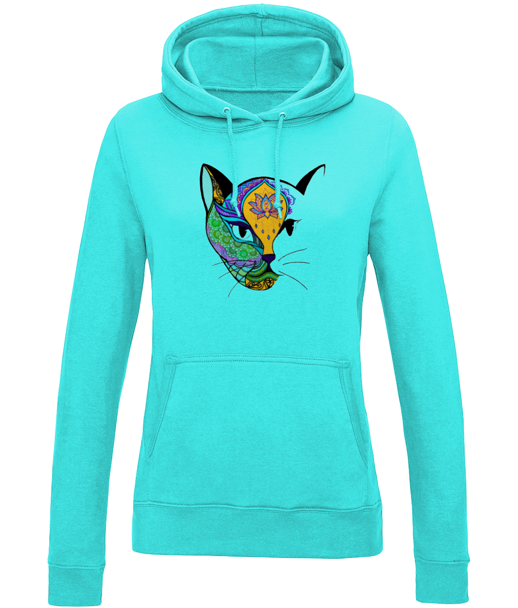 Femme Fit Hoodie (WRAP Cert) with Fusion Cat Face Design