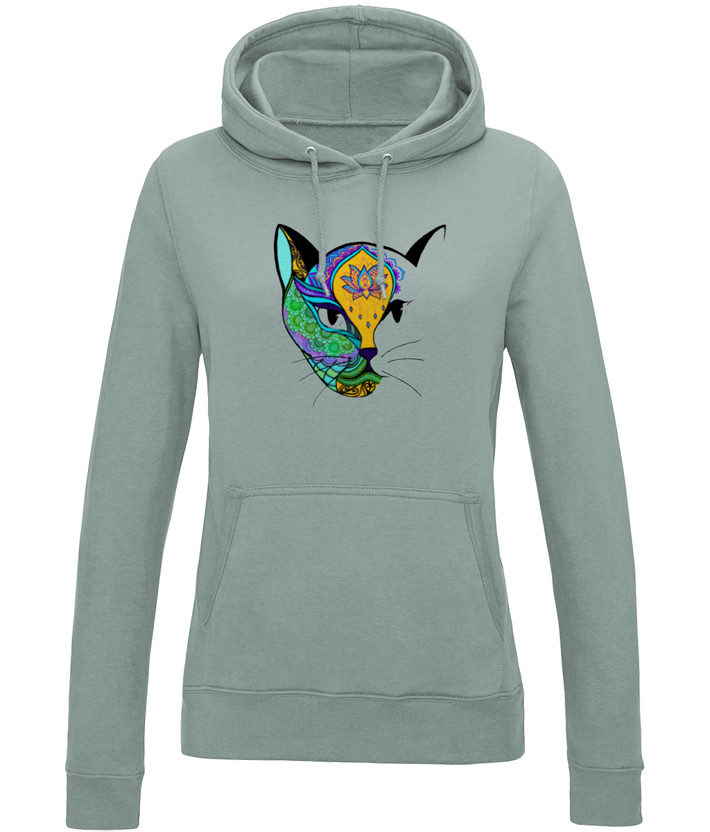 Femme Fit Hoodie (WRAP Cert) with Fusion Cat Face Design